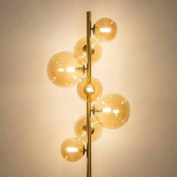 Brilagi - LED Stojacia lampa MILLA 7xG9/3W/230V zlatá