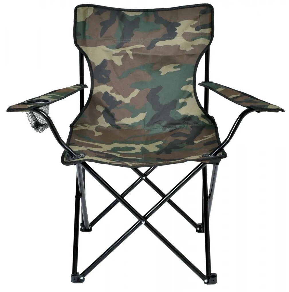 Skladacia rybárska stolička camo