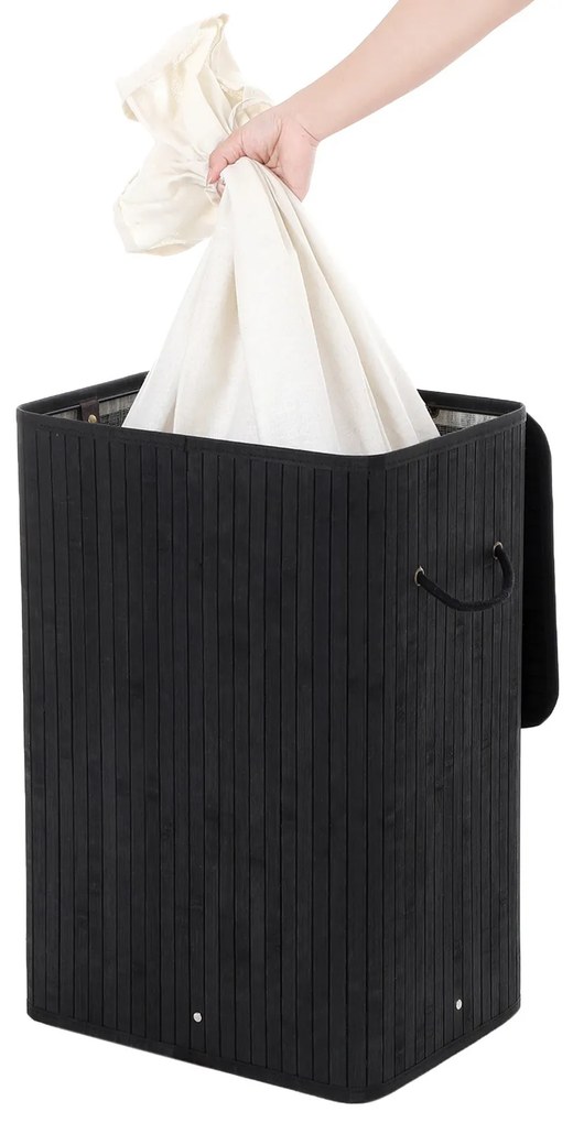 Kôš na bielizeň Donna Black 60x40x30 cm