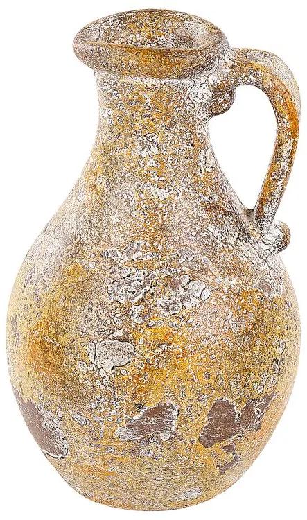 Terakota Dekoratívna váza 28 Oranžová Biela FILIPPI Beliani