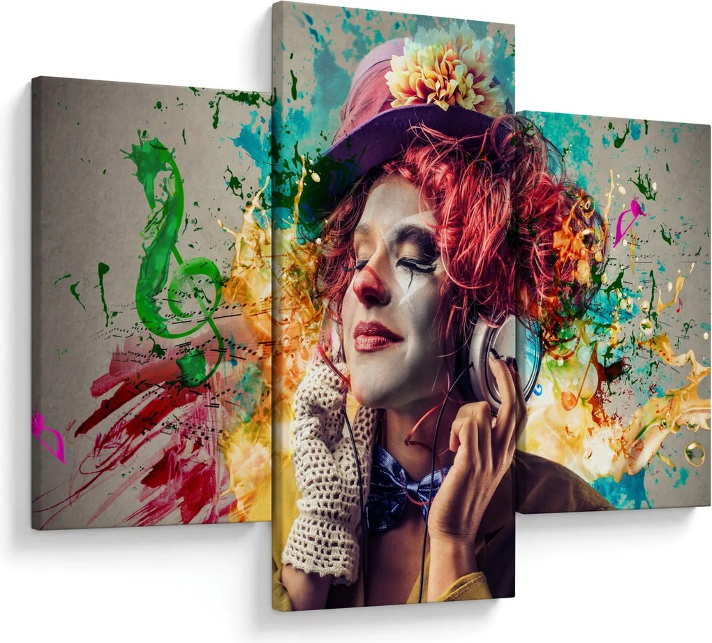 Obraz - Umelkyňa so slúchadlami (90x60 cm)