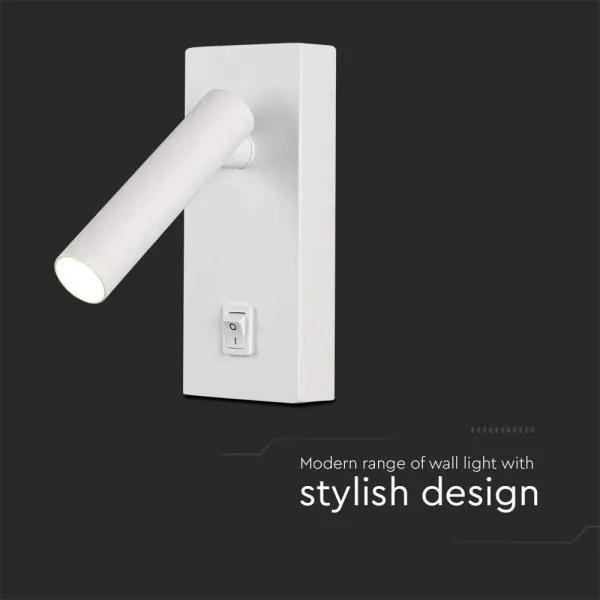 LED Nástenné bodové svietidlo LED/2W/230V 3000K biela