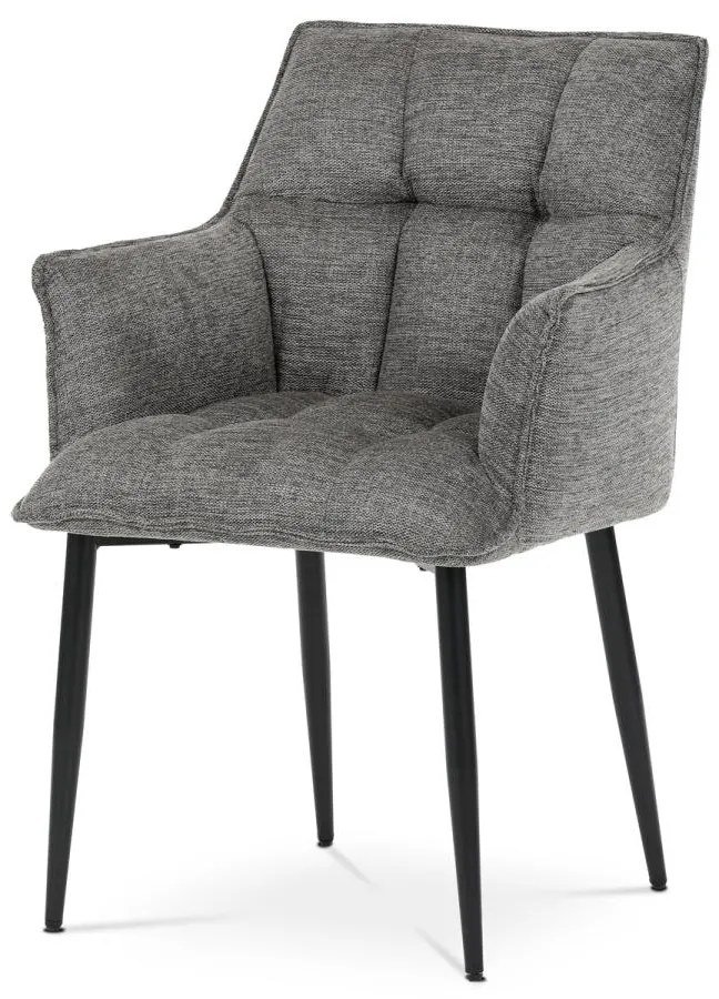 Jídelní židle, šedá, hladká látka, DCH-J2139 GREY2