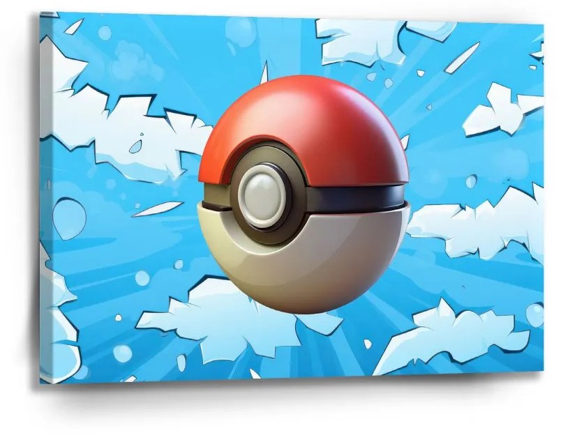 Sablio Obraz Pokemon ball Obloha - 90x60 cm