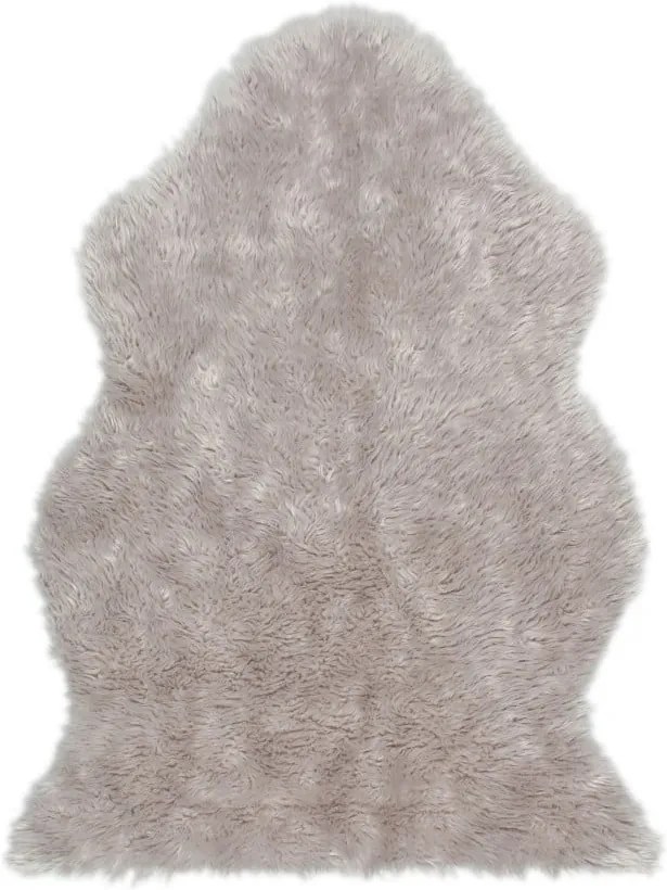 Sivý koberec z umelej kožušiny Tekli, 70 × 100 cm