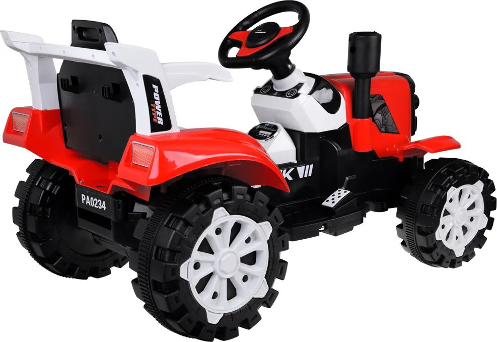 JOKOMISIADA Traktor s prívesom na akumulátor, svietiaci, červený PA0234