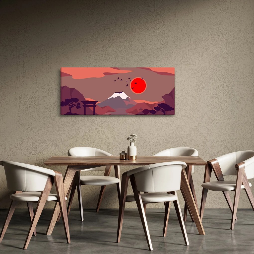 Obraz - Hory Fudži (120x50 cm)