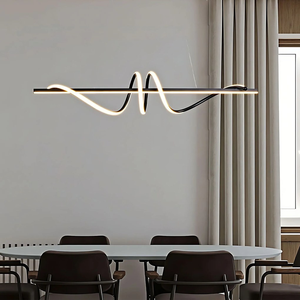 Toolight Toolight, LED stropné svietidlo 120cm, 50W, 3000K, LHJ023-CP, čierna matná, OSW-50011