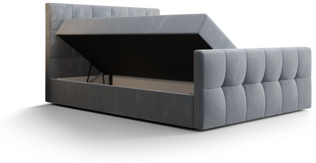 Manželská posteľ Boxspring 140 cm Macheta Comfort (čierna) (s matracom a úložným priestorom). Vlastná spoľahlivá doprava až k Vám domov. 1056137
