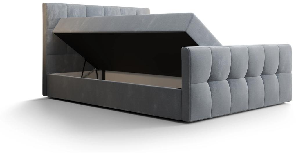 Manželská posteľ Boxspring 180 cm Macheta Comfort (čierna) (s matracom a úložným priestorom). Vlastná spoľahlivá doprava až k Vám domov. 1056153