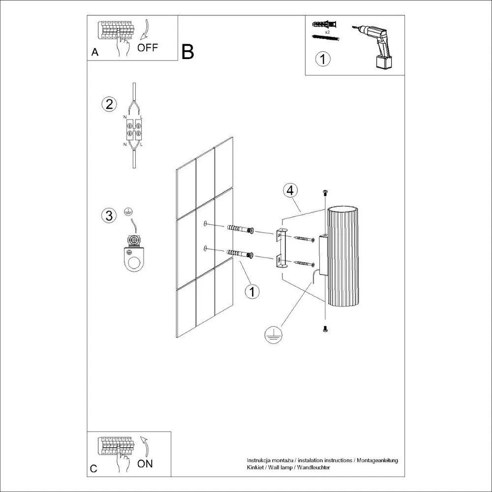 Krémové nástenné svietidlo Gleam – Nice Lamps