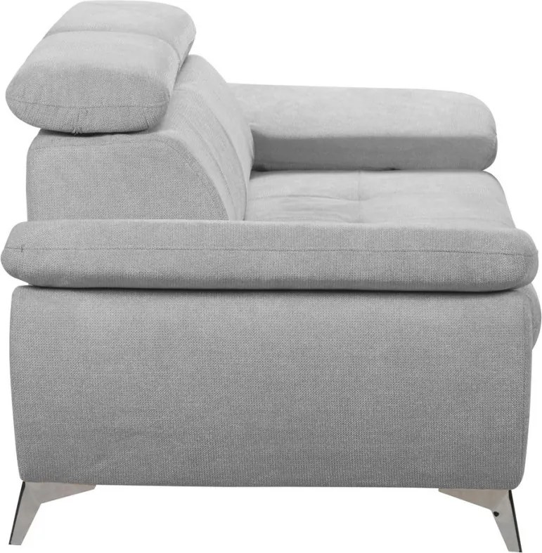 Dvojsedák Gisele, svetlo šedá látka