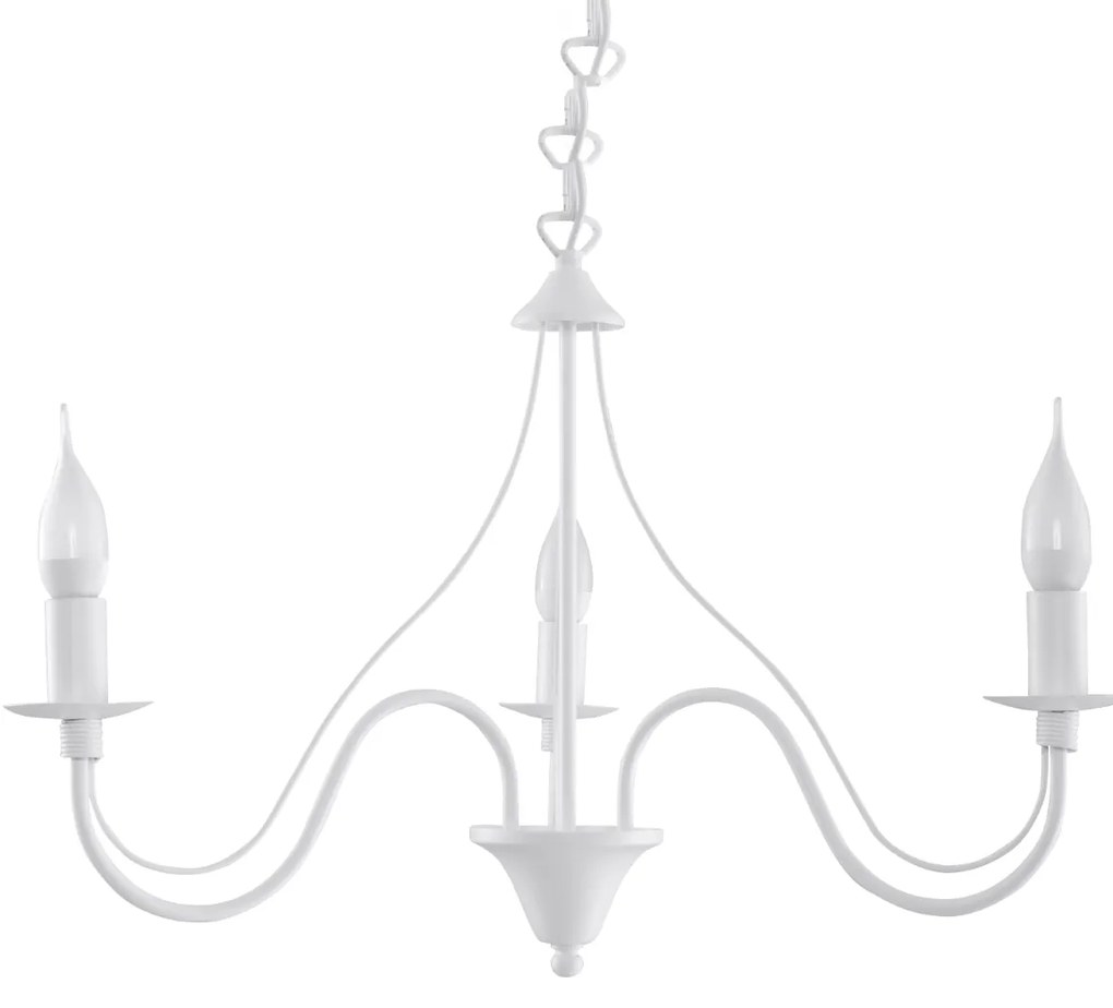 Luster Minerwa 3, biele telo svietidla