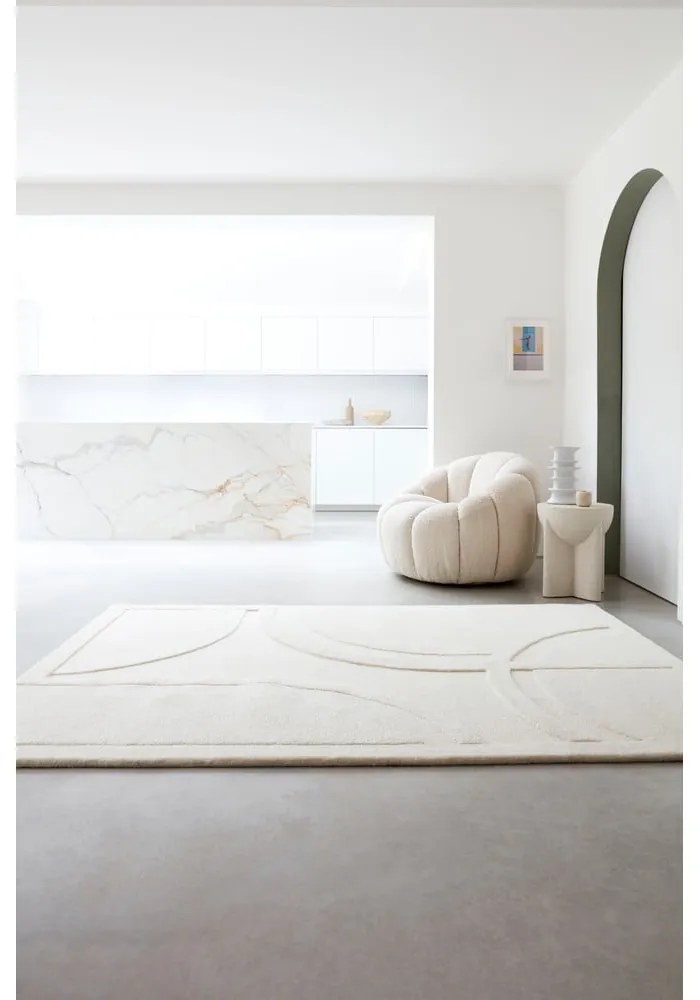 Biely vlnený koberec 200x290 cm Olsen – Asiatic Carpets