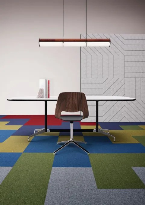 Kobercové štvorce CREATIVE SPARK kobaltové 50x50 cm