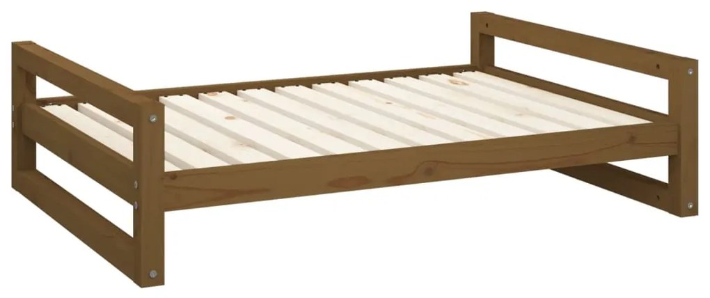 vidaXL Psia posteľ medovo-hnedá 105,5x75,5x28 cm borovicový masív
