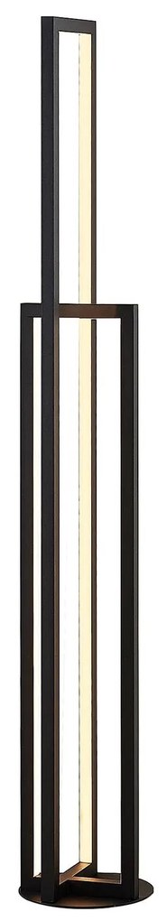 Lucande Hylda stojaca LED lampa v čiernej farbe