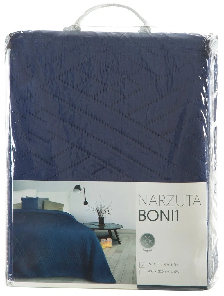 EUROFIRANY PREHOZ NA POSTEĽ BONI1 170X210 CM TMAVOMODRÝ
