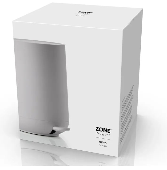 Svetlosivý pedálový plastový odpadkový kôš 5 l Nova – Zone