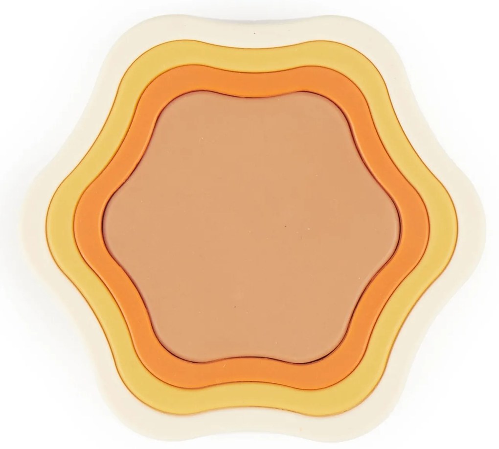 Bieco - Silikónová stohovacia kvetina - Chocolate Bliss