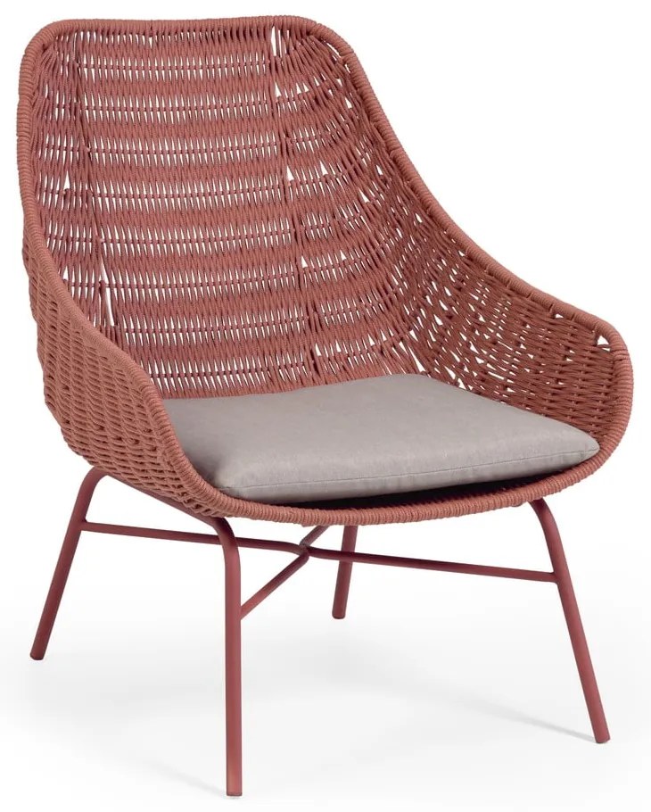 Záhradné kreslo v terakotovej farbe Kave Home Abeli