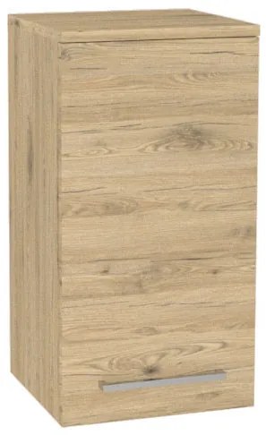 Mereo, Mereo Bino kúpeľňová skrinka horná 63 cm, pravá, Multidecor, Dub San remo sand, MER-CN696DSAN