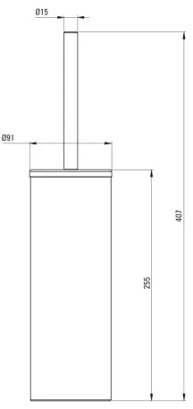 Deante ADR_0712 - Stojaca kefa na WC ROUND lesklý chróm