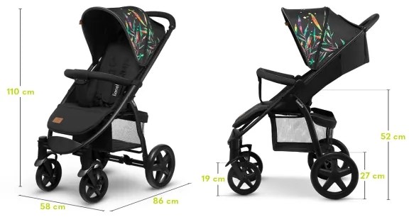 Lionelo - Športový kočík ANNET PLUS čierna