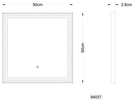 Globo 84037 - LED Stm. zrkadlo s podsvietením RIVAS LED/10W/230V 50x50 cm