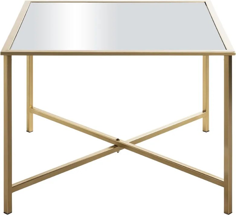 Štvorcový konferenčný stolík Lagos 60x60 cm, zlatý