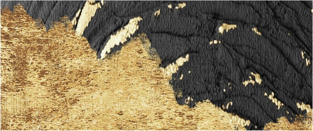 Obraz - Zlatá štruktúra N⁰1 (120x50 cm)