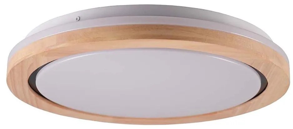 Polux LED Kúpeľňové stropné svietidlo DAREK LED/24W/230V pr. 39 cm IP44 dub SA2298