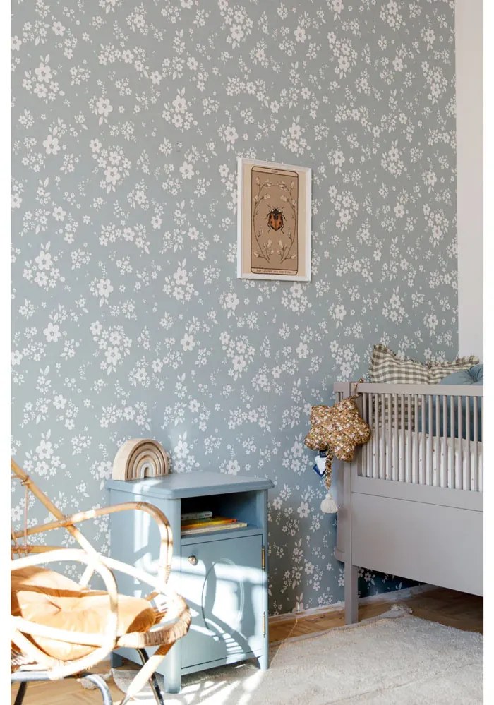 Tapeta modrá lúka 280x50 cm