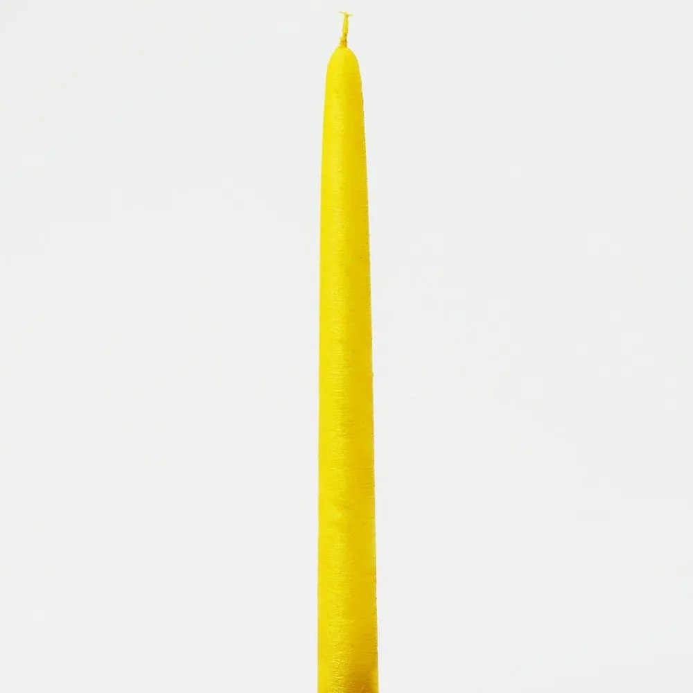 Kónická sviečka ŠPIC 25 žltá citrón