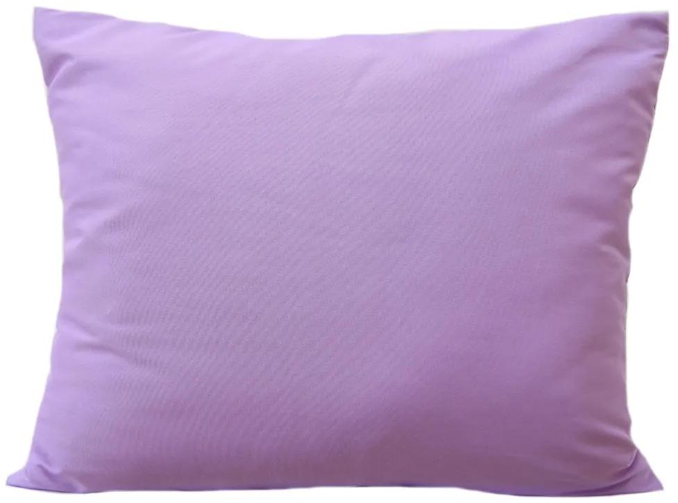 Jednofarebná obliečka v slabo fialovej  farbe 45x45 cm