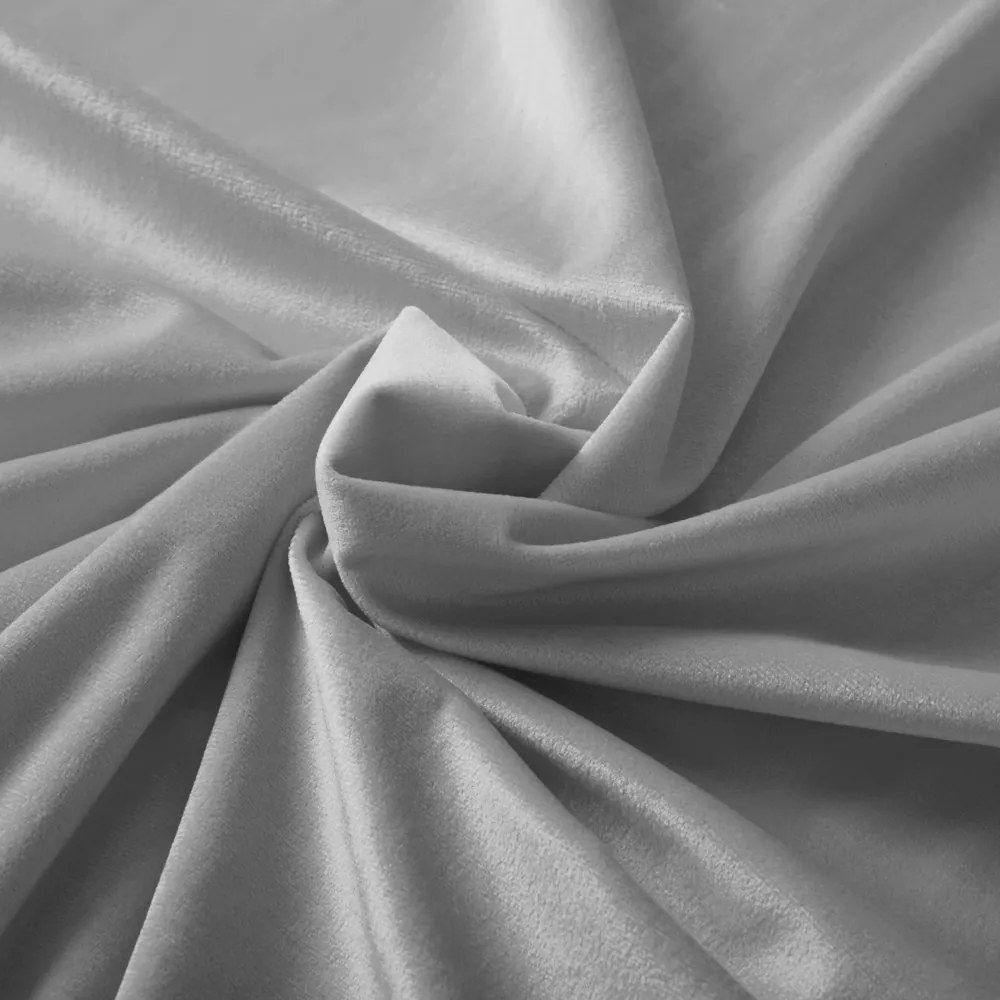 Biante Zamatový okrúhly obrus Velvet Premium SVP-039 Sivý Ø 100 cm