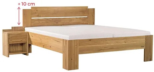 Jednolôžková posteľ Grande dub divoký, 90x200 cm, Olejový vosk