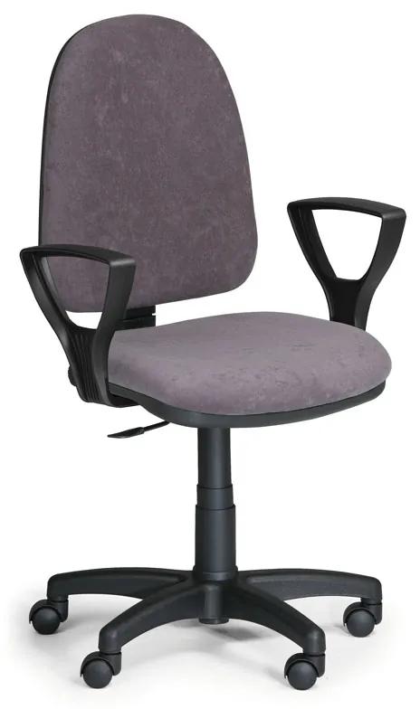 EUROSEAT Kancelárska stolička Torino s podpierkami rúk, sivá