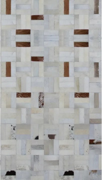 TEMPO KONDELA Typ 1 kožený koberec 120x180 cm vzor patchwork