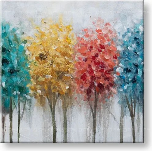 Maľovaný obraz na stenu STROMY 60x60 cm