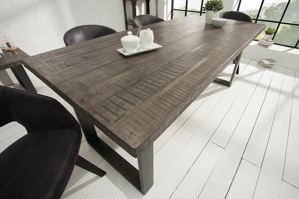 Jedálenský stôl Thunder 160 cm sivé mango