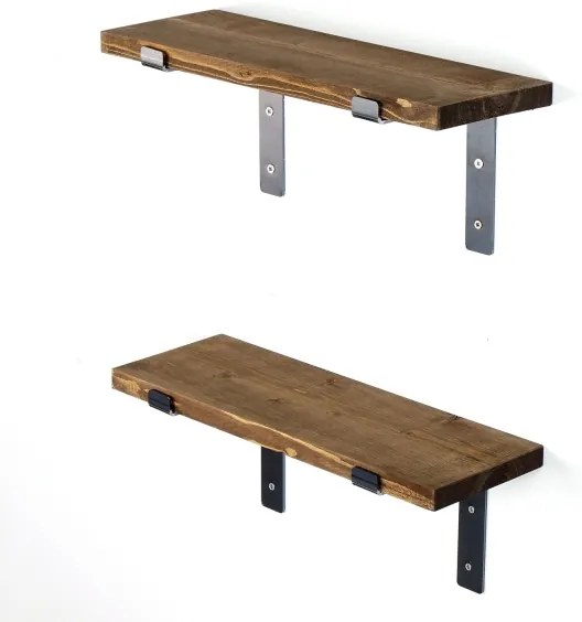 SADA 2x Nástenná polica smrek