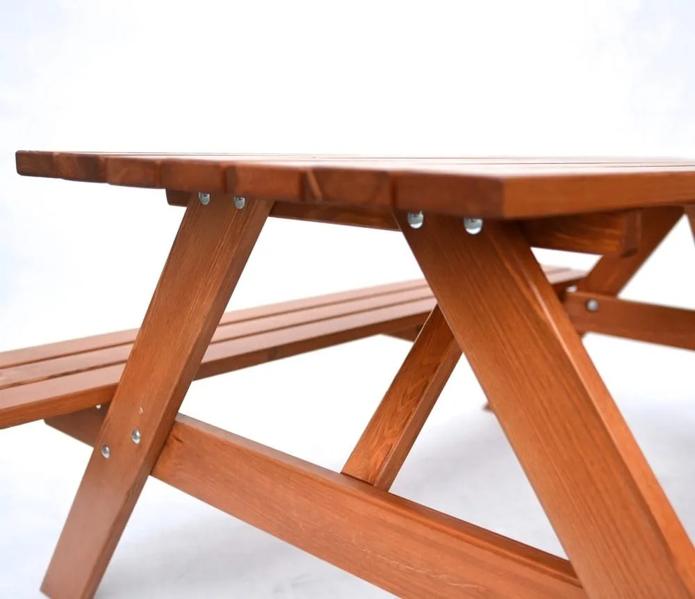 rojaplast PIKNIK záhradný set drevený - 200 CM - lakovaný