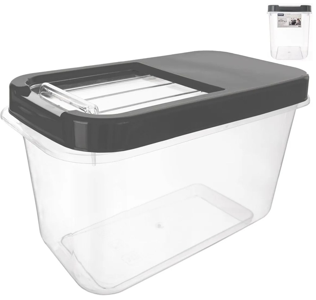 Orion Dóza na potraviny, veľkokapacitný box SLOP, sivé posuvné veko – 10 l