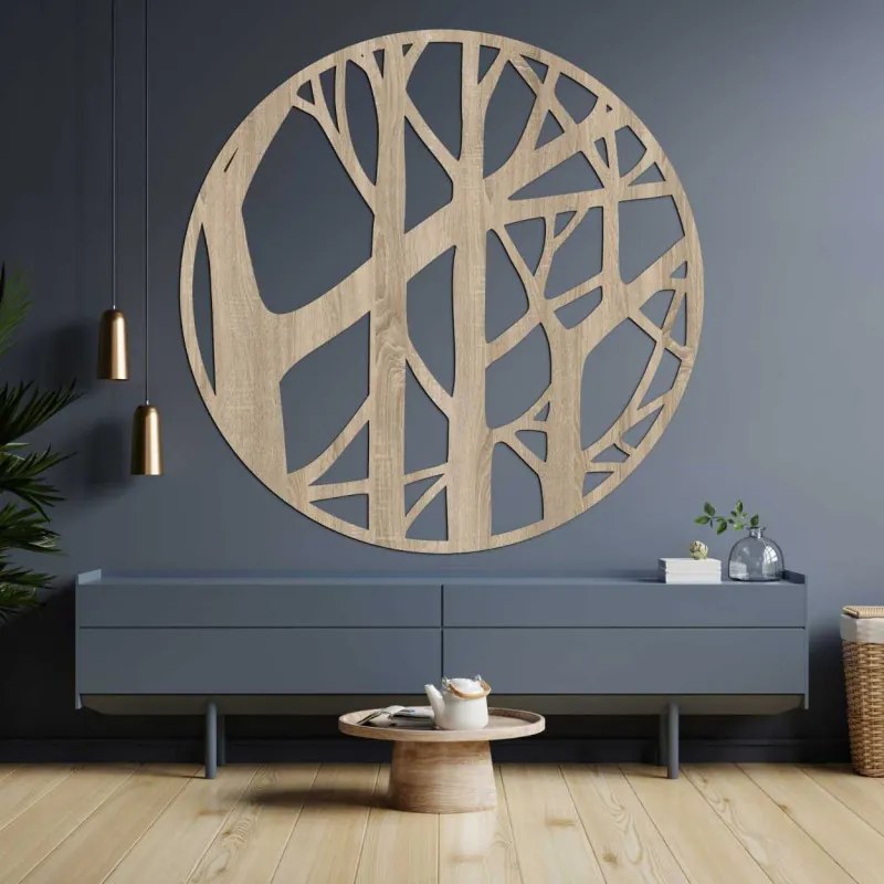 Dizajnová drevená dekorácia kvetinový ornament | SENTOP HDF0376
