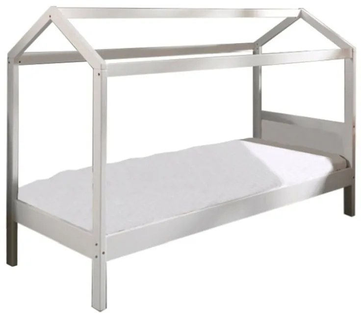 Kondela Montessori posteľ, biela, borovicové drevo, IMPRES