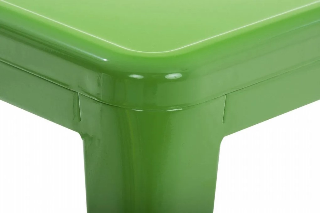 Stohovateľná kovová stolička Arm - Zelená