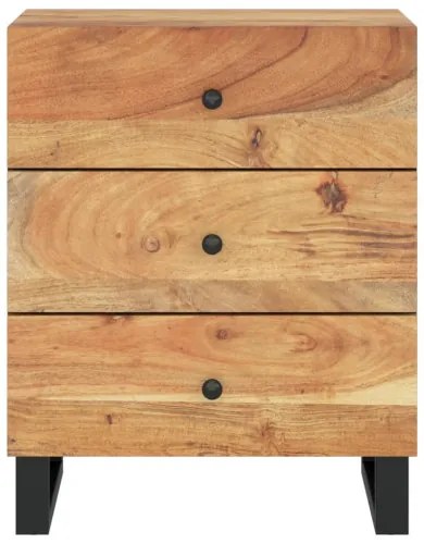 vidaXL Nočná skrinka 50x33x62 cm masívna akácia a spracované drevo-