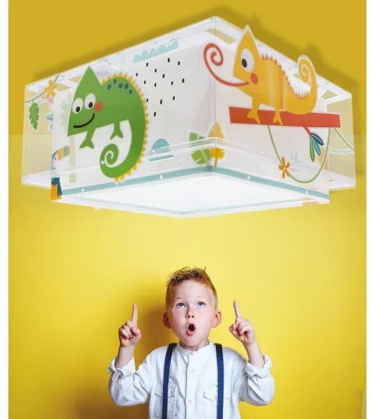 Dalber 63316 - Detské stropné svietidlo HAPPY JUNGLE 2xE27/15W/230V