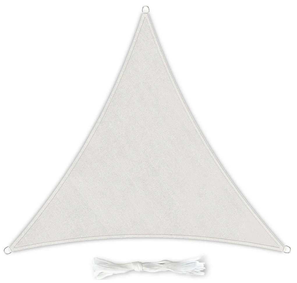 Trojuholníková slnečná clona, 4 × 4 × 4 m, polyester, priedušná